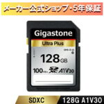 在庫限定セール！【保証5年】Gigastone SDカード 128GB SDXC メモリーカード A1 V30 UHS-I U3 クラス10 ビデオカメラ 超高速 100MB/s 4K Ultra HD 撮影 動画 デジカメ sdカード 一眼レフカメラ デジタルカメラ 4kビデオカメラ アクションカメラ ギガストーン