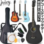 【5と0のつく日はP5倍 + エントリーでさらにP5倍】アコースティックギター 入門セット JUICY GUITARS JCG-01S【プラスチック製 初心者 アコギ ギター 合成樹脂 プラスチック楽器 JCG01S プレゼントに最適】