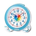 【数量限定即納】【送料無料】SEIKO CLOCK (セイコークロック) 目覚まし時計 知育 アナログ 青 KR887L　※北海道・九州・沖縄・離島は別途送料（1080円〜2160円）幼児教育　勉強　かわいい　プレゼント　出産　退院 自宅学習　kr887p　幼稚園　保育園　限定　アンパンマン