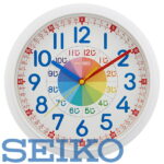 【送料無料】SEIKO CLOCK (セイコークロック) 掛け時計 知育 アナログ 白 KX617W　※北海道・九州・沖縄・離島は別途送料（1080円〜2160円）入学祝　母の日　ギフト　友達　友人　ご学友　紹介 幼児教育　英才　英会話　cq319w　運動　保育　はいはい　粉ミルク　ぴゅあ 孫