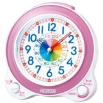 【送料無料】SEIKO CLOCK (セイコークロック) 目覚まし時計 知育 アナログ ピンク KR887P　■送料無料※北海道・九州・沖縄・離島は別途送料（1080円〜2160円）幼児教育　保育園　園児　勉強　可愛い　kr887l　出産　退院　幼稚園　保育園　ボーイズ　ガールズ　アンパンマン